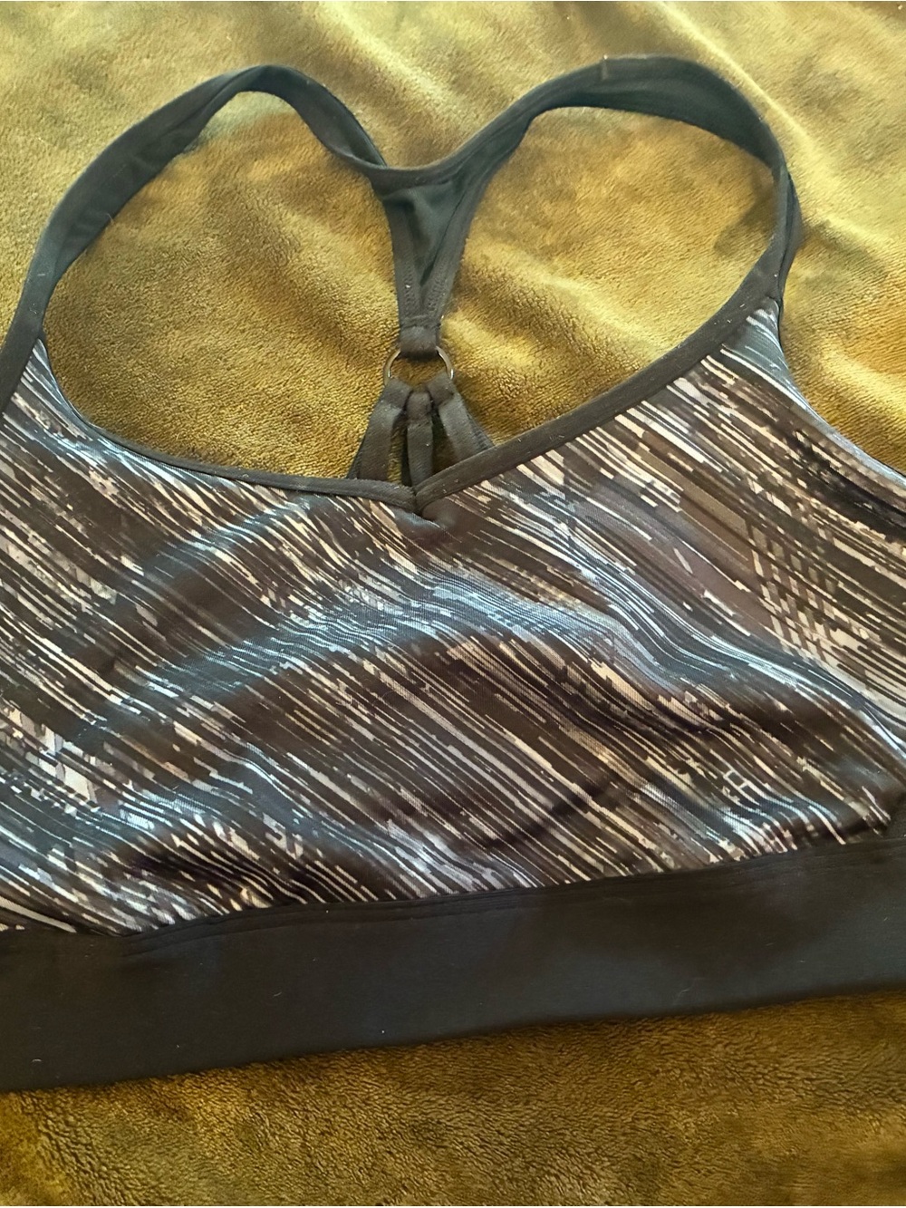 Champion Black & Gray Streaked Racerback Sports Bralette